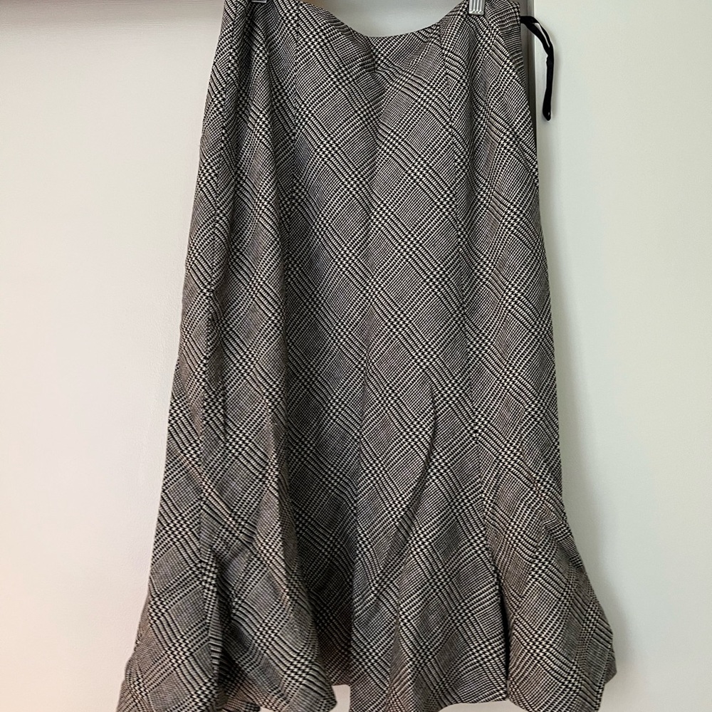 Chaps plaid wool skirt